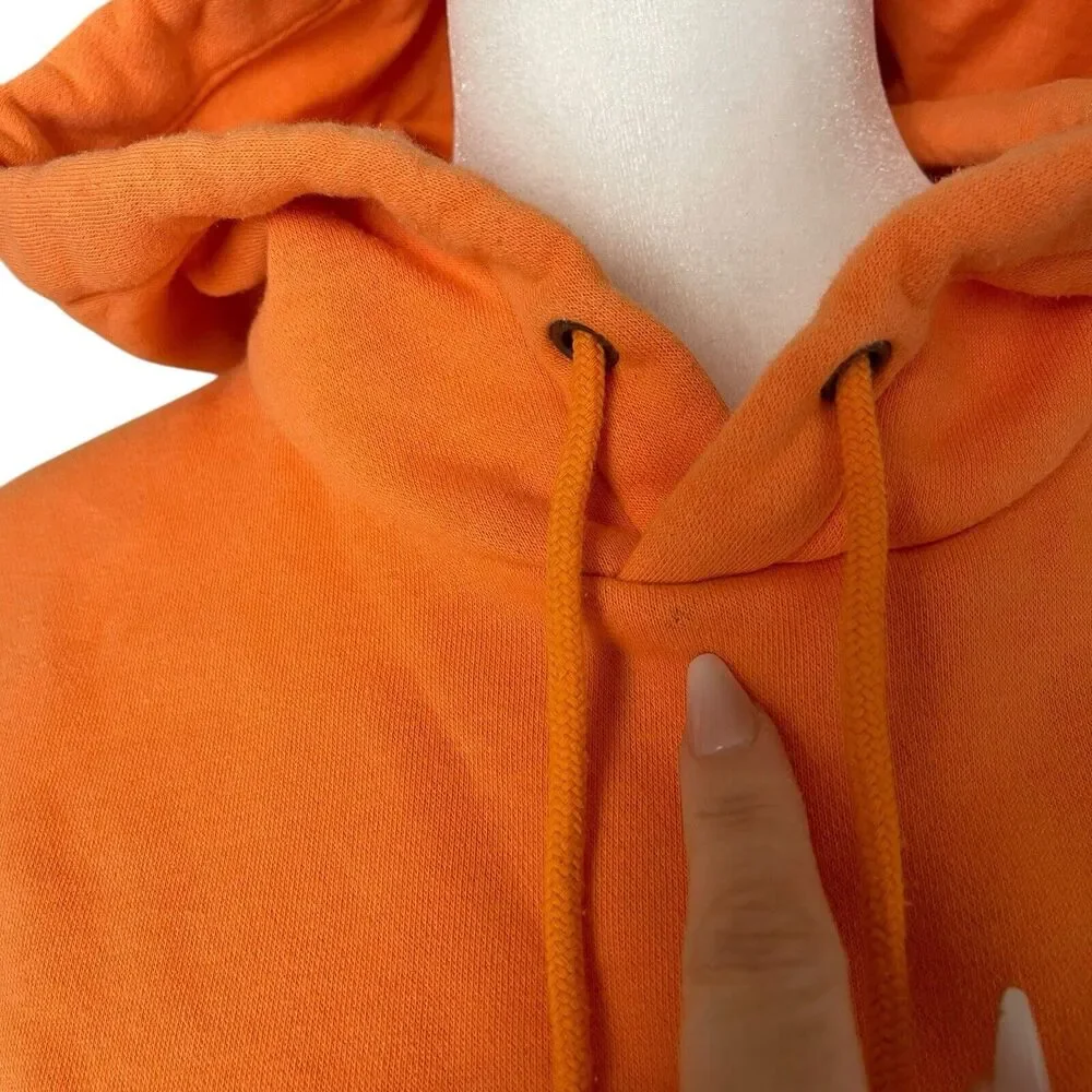 Under Armour Mens Medium Playback Essential Fleece Hoodie Orange Pullover Pocket